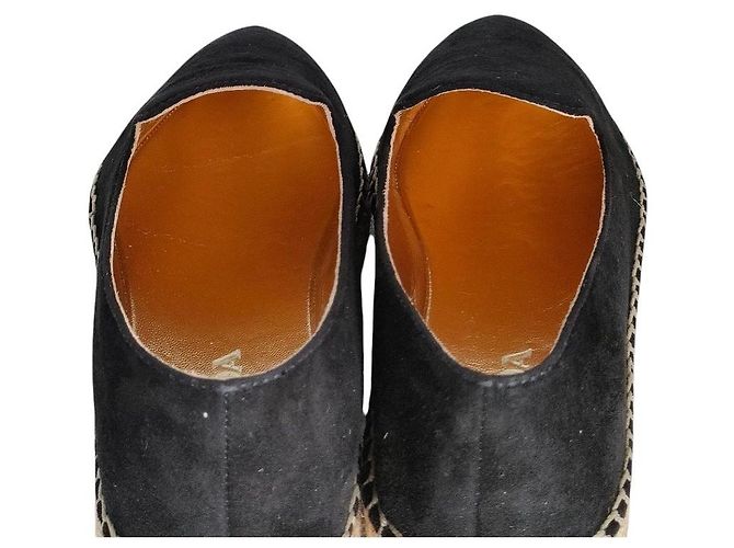 Scarpe basse espadrilles in camoscio Prada Nero - vista 9