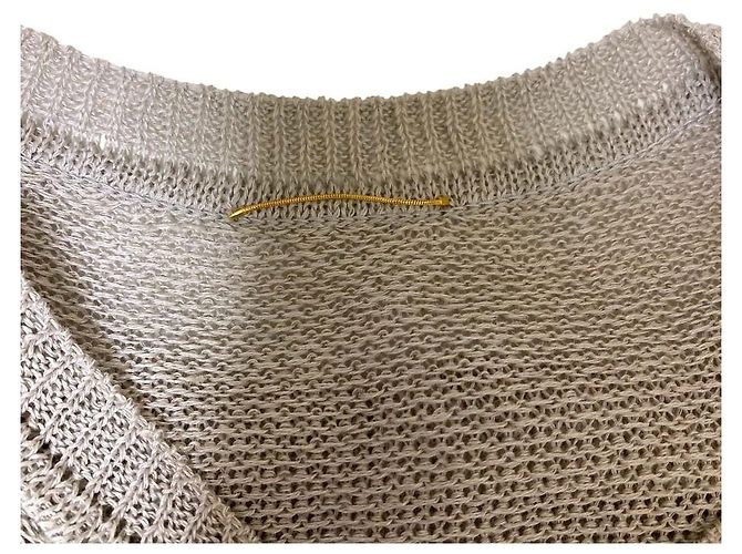 Autre Marque Fascinating Leinen-Stricktop Deuxieme Classe Braun - Ansicht 5