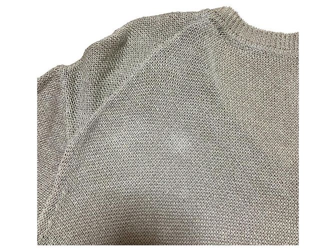 Autre Marque Fascinating Leinen-Stricktop Deuxieme Classe Braun - Ansicht 7
