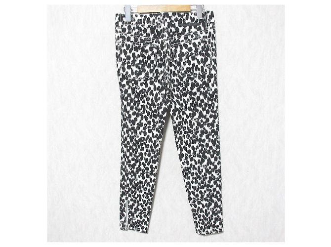 Stella Mc Cartney Pantalones slim de estampado de leopardo Stella McCartney Negro Blanco - vista 2