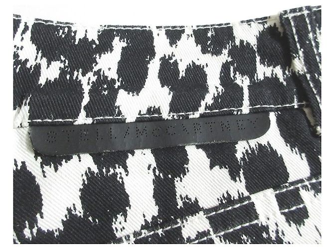 Stella Mc Cartney Pantalones slim de estampado de leopardo Stella McCartney Negro Blanco - vista 5