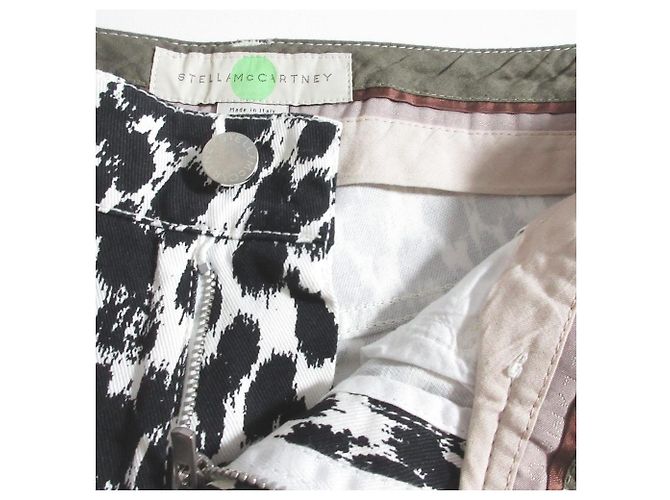 Stella Mc Cartney Pantalones slim de estampado de leopardo Stella McCartney Negro Blanco - vista 6