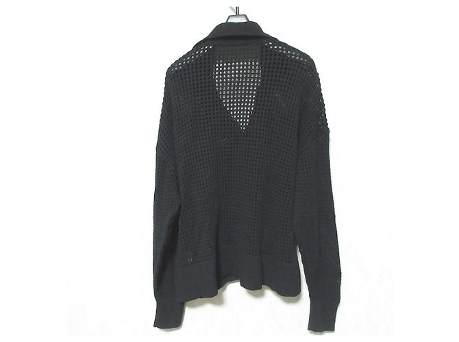 Autre Marque Diagram Grace Continental Mesh V Neck Knit Top Negro - vista 2