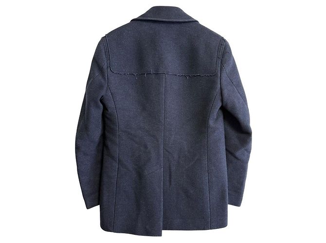Abrigo P Coat de lana LANVIN Azul Azul marino - vista 2