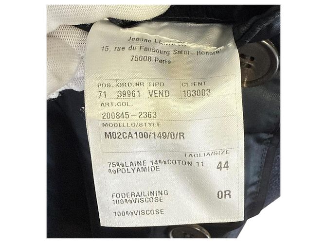 Abrigo P Coat de lana LANVIN Azul Azul marino - vista 5