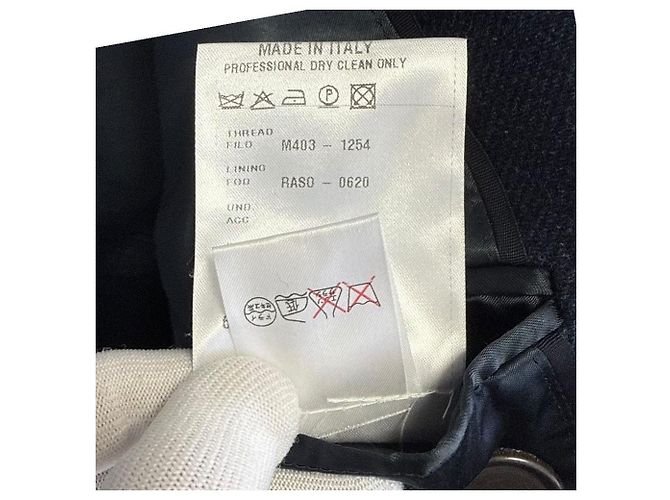 Abrigo P Coat de lana LANVIN Azul Azul marino - vista 7