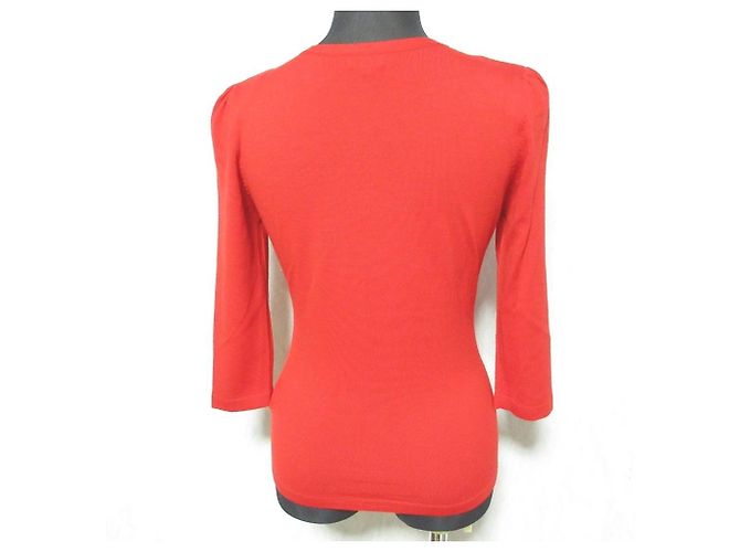 Autre Marque FOXEY BOUTIQUE Stricktop mit V-Ausschnitt Rot - Ansicht 2