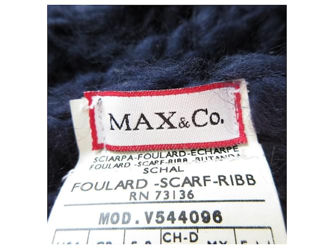 Autre Marque MAX&Co. Langer Schal mit Pompons Blau - Ansicht 4
