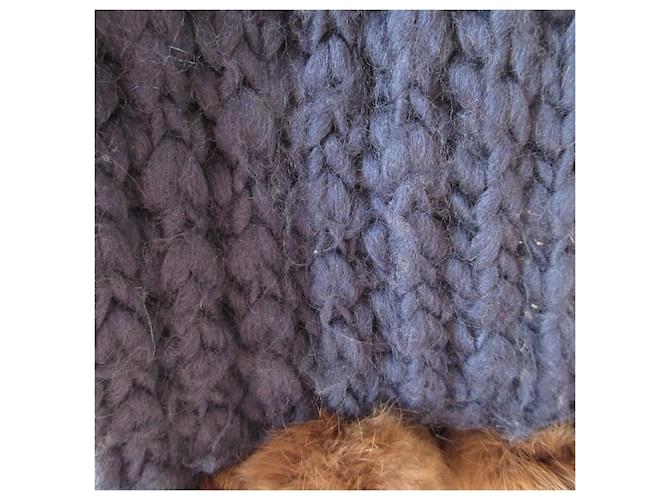 Autre Marque MAX&Co. Langer Schal mit Pompons Blau - Ansicht 8