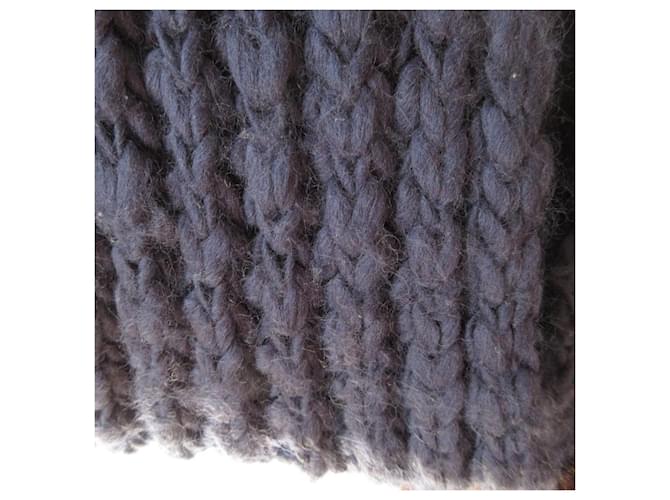 Autre Marque MAX&Co. Langer Schal mit Pompons Blau - Ansicht 9