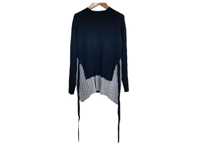 Autre Marque Top de punto plisado GRACE CONTINENTAL Negro - vista 3