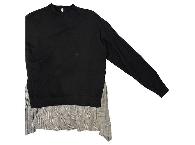 Autre Marque Top de punto plisado GRACE CONTINENTAL Negro - vista 4