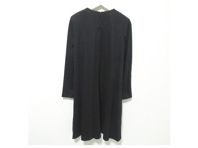 Autre Marque United Arrows Wollkleid Schwarz - Ansicht 2