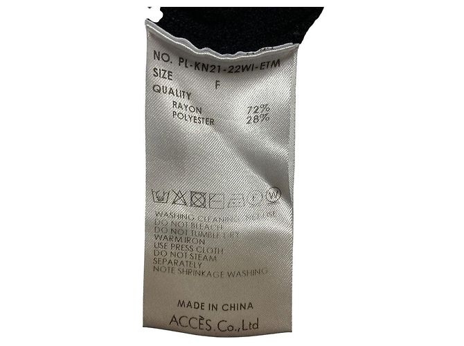 Autre Marque Parigot Strickpullover mit Stehkragen Schwarz - Ansicht 6