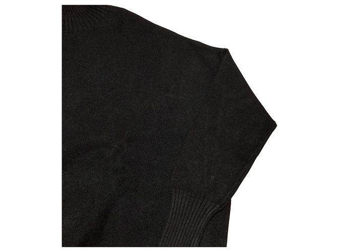 Autre Marque Parigot Strickpullover mit Stehkragen Schwarz - Ansicht 8