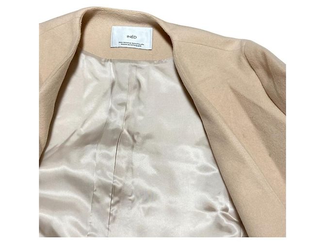 Autre Marque Abrigo largo sin cuello INED Beige - vista 6
