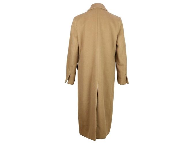 Autre Marque Abrigo largo de lana cruzado JANE SMITH Beige Camello - vista 3
