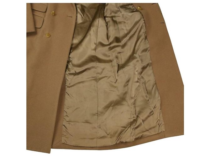 Autre Marque Abrigo largo de lana cruzado JANE SMITH Beige Camello - vista 6