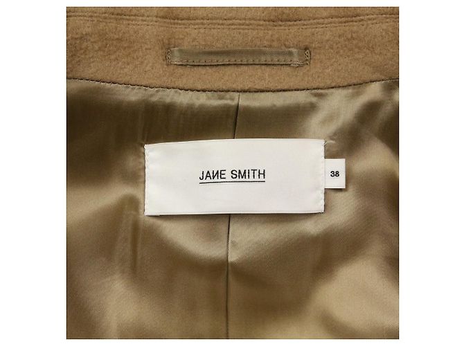 Autre Marque Abrigo largo de lana cruzado JANE SMITH Beige Camello - vista 7