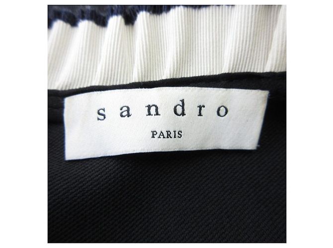 Autre Marque Sandro Kleid mit gerafftem Kragen Schwarz - Ansicht 6