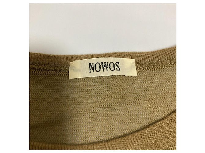 Autre Marque NOWOS Langarm-T-Shirt Strickware Beige - Ansicht 6