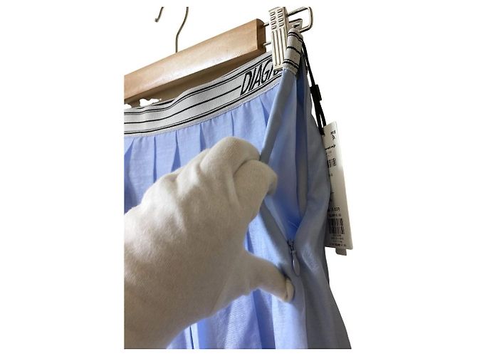 Autre Marque Falda plisada transparente Diagram Mat Azul - vista 3