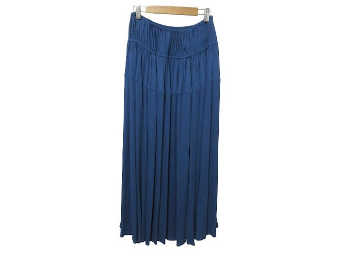 Falda maxi de rayón transparente Jil Sander Azul - vista 2
