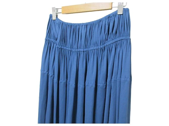 Falda maxi de rayón transparente Jil Sander Azul - vista 4