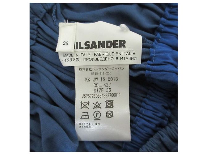 Falda maxi de rayón transparente Jil Sander Azul - vista 5