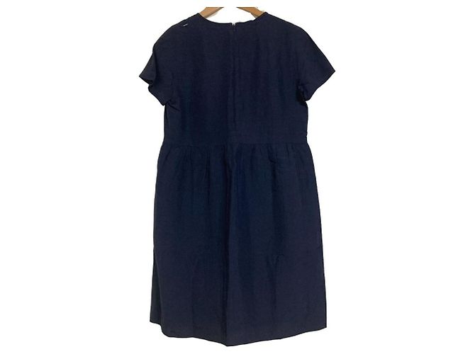 Vestido Max Mara de mezcla de lino S Azul Azul marino - vista 3
