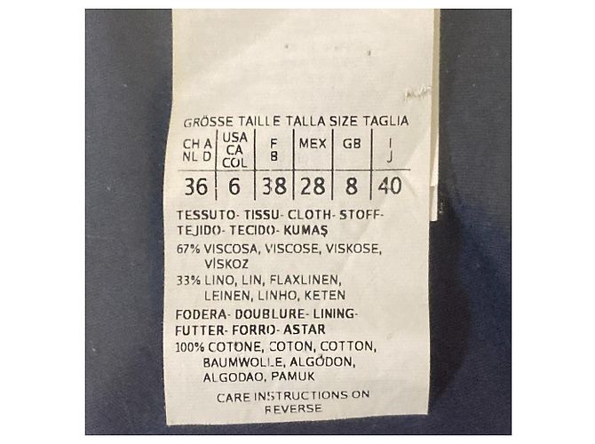 Vestido Max Mara de mezcla de lino S Azul Azul marino - vista 7