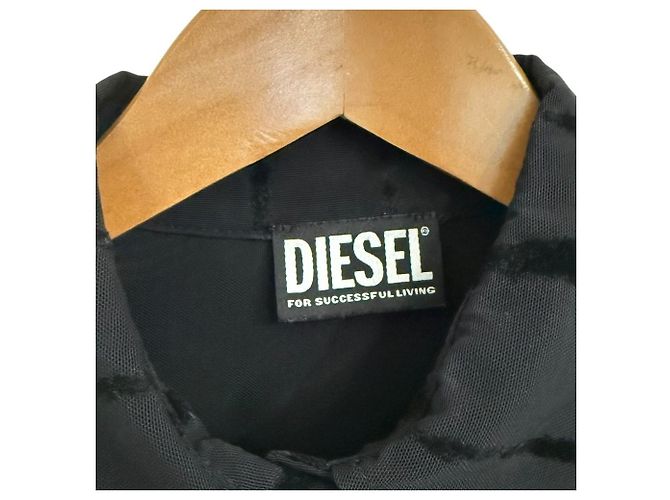 Autre Marque Diesel D-SHIRTY-C2 Mesh-Kleid Schwarz - Ansicht 8