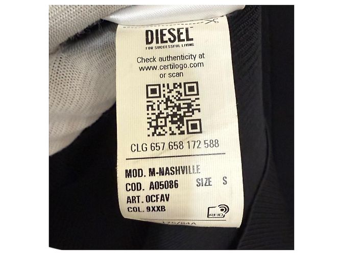 Autre Marque Diesel M-NASHVILLE Strickkleid Schwarz - Ansicht 12