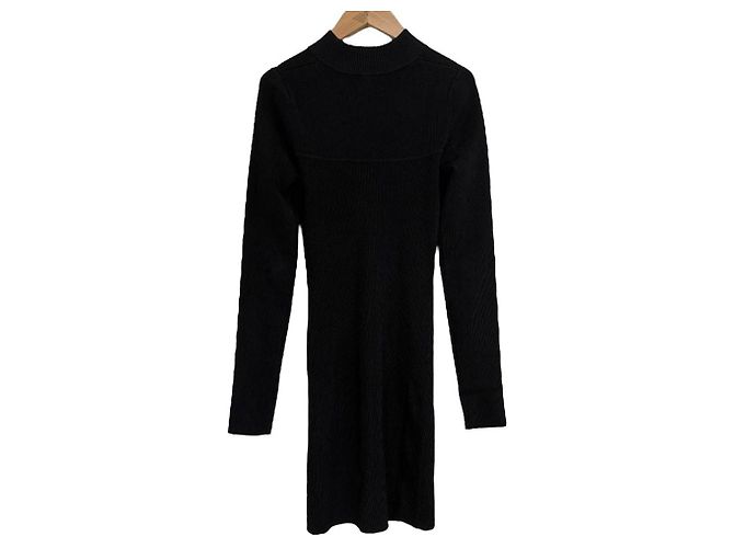 Autre Marque Diesel M-NASHVILLE Strickkleid Schwarz - Ansicht 2