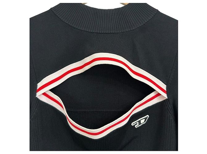 Autre Marque Diesel M-NASHVILLE Strickkleid Schwarz - Ansicht 5