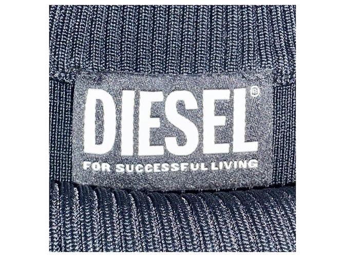 Autre Marque Diesel M-NASHVILLE Strickkleid Schwarz - Ansicht 6