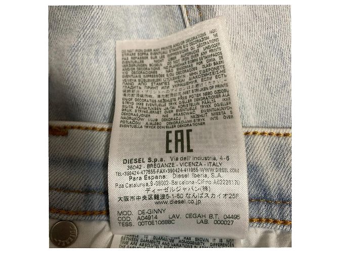 Autre Marque Diesel DE-GINNY Denim Shorts Blau Hellblau - Ansicht 12
