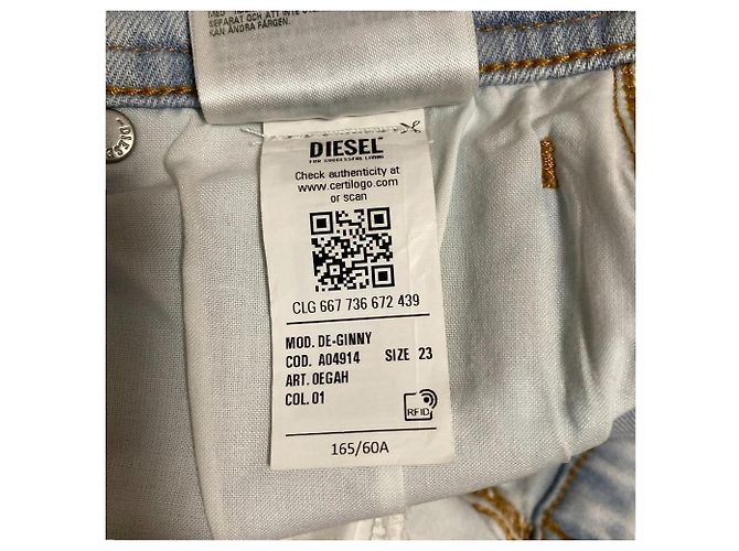 Autre Marque Diesel DE-GINNY Denim Shorts Blau Hellblau - Ansicht 14
