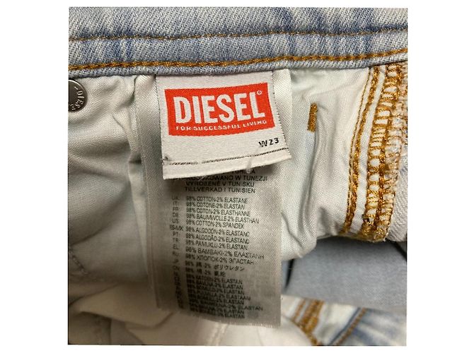 Autre Marque Diesel DE-GINNY Denim Shorts Blau Hellblau - Ansicht 8