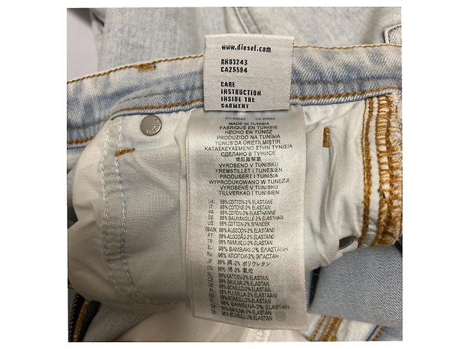 Autre Marque Diesel DE-GINNY Denim Shorts Blau Hellblau - Ansicht 9
