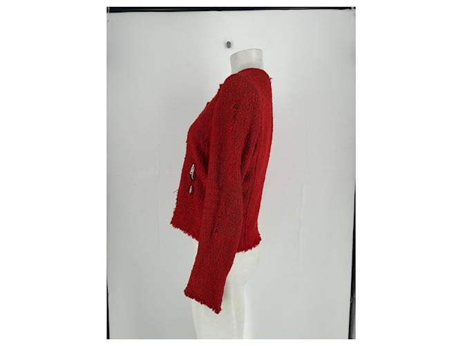 Chaqueta roja de algodón Iro - vista 4