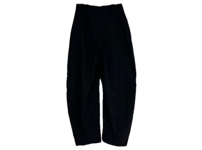 Autre Marque Weite schwarze Hose, abgerundet - Ansicht 3