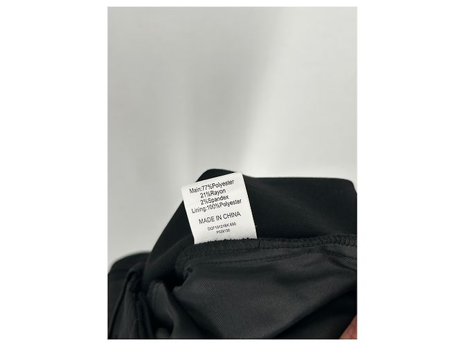 Autre Marque Weite schwarze Hose, abgerundet - Ansicht 5