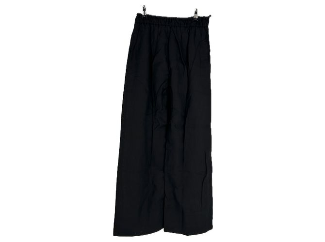 Autre Marque DISSH Weite schwarze Leinenhose - Ansicht 2
