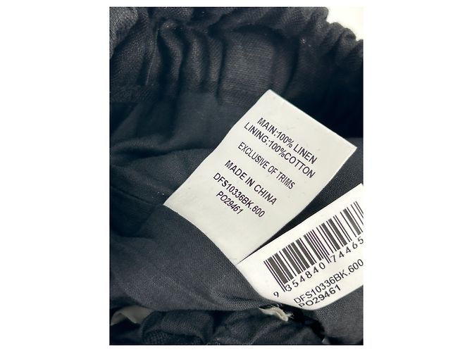 Autre Marque DISSH Weite schwarze Leinenhose - Ansicht 4