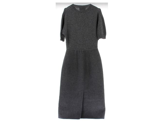 Prada Vestido de cachemira gris - vista 2