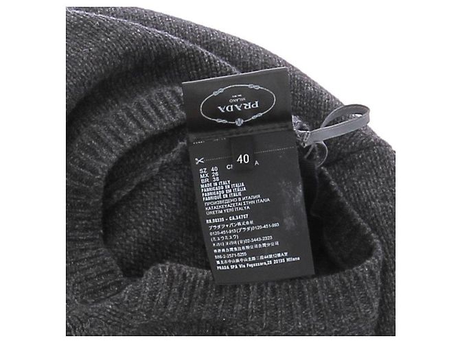 Prada Vestido de cachemira gris - vista 4