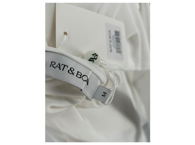 Rat & Boa Vestido largo blanco drapeado - vista 5
