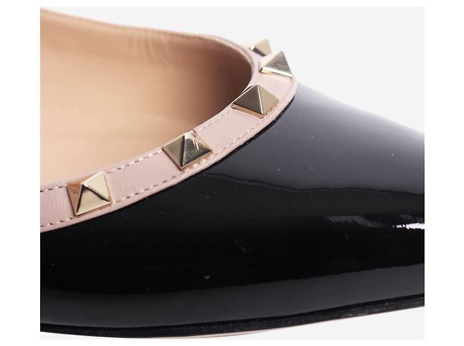 Valentino Rockstud Ballerinas aus schwarzem Lackleder - size EU 41 (UK 8) - Ansicht 4