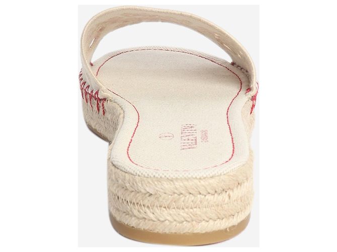 Valentino Ciabatte ricamate Cream Atelier - size EU 40 (UK 7) Crudo - vista 2